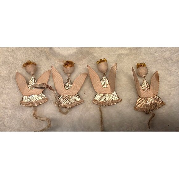 Vintage Angel Mid-Century Foil Cardboard Christmas Picks or Ornaments - Picture 5 of 6